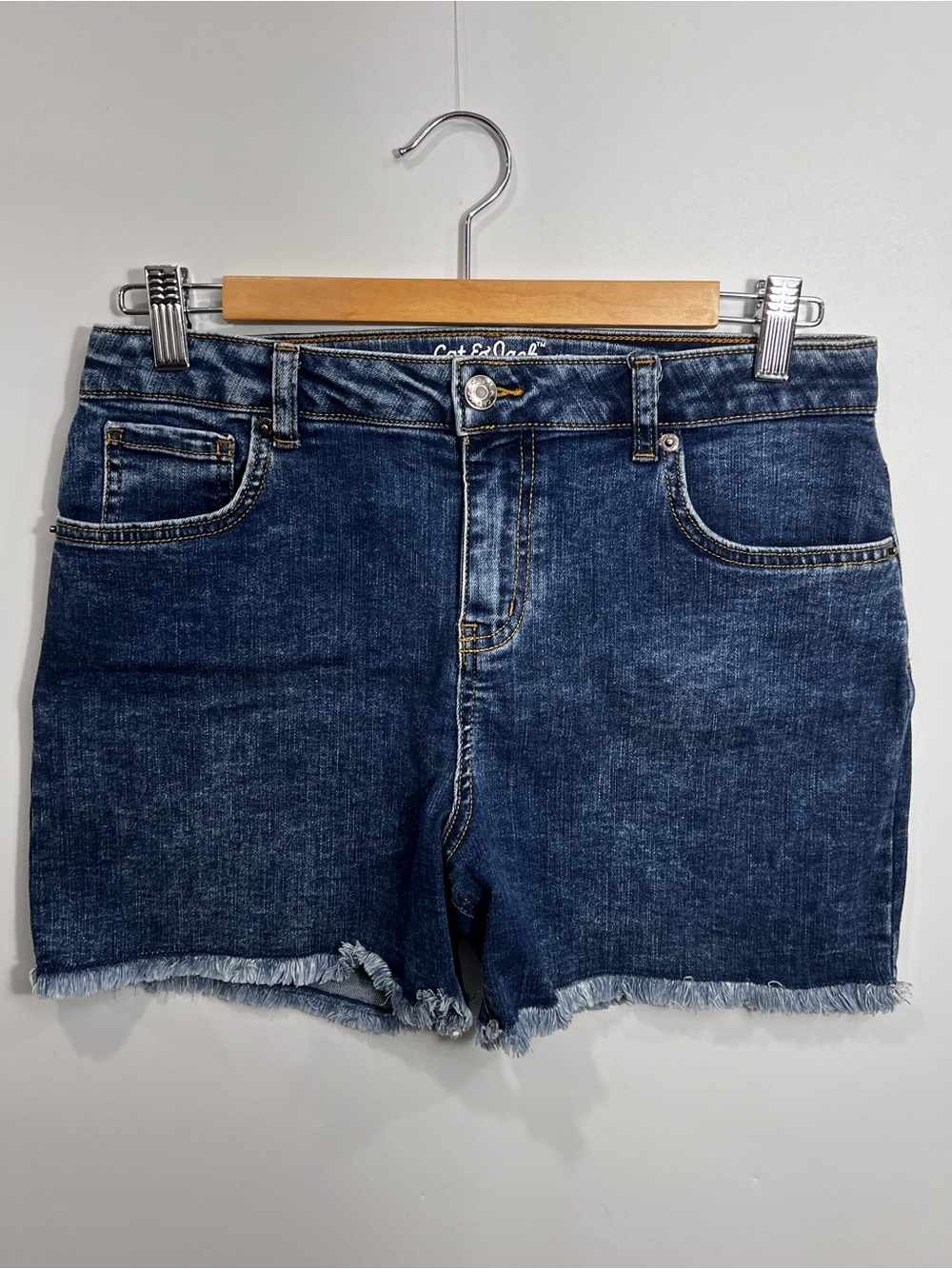 Cat & Jack Blue Denim Frayed Hem Kids Shorts